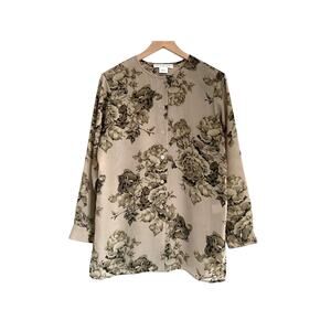 Josephine Chaus Semi-Sheer Floral Print Blouse Size 6